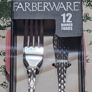 Farberware 12 Dinner Forks Fine Stainless Steel Barcelona